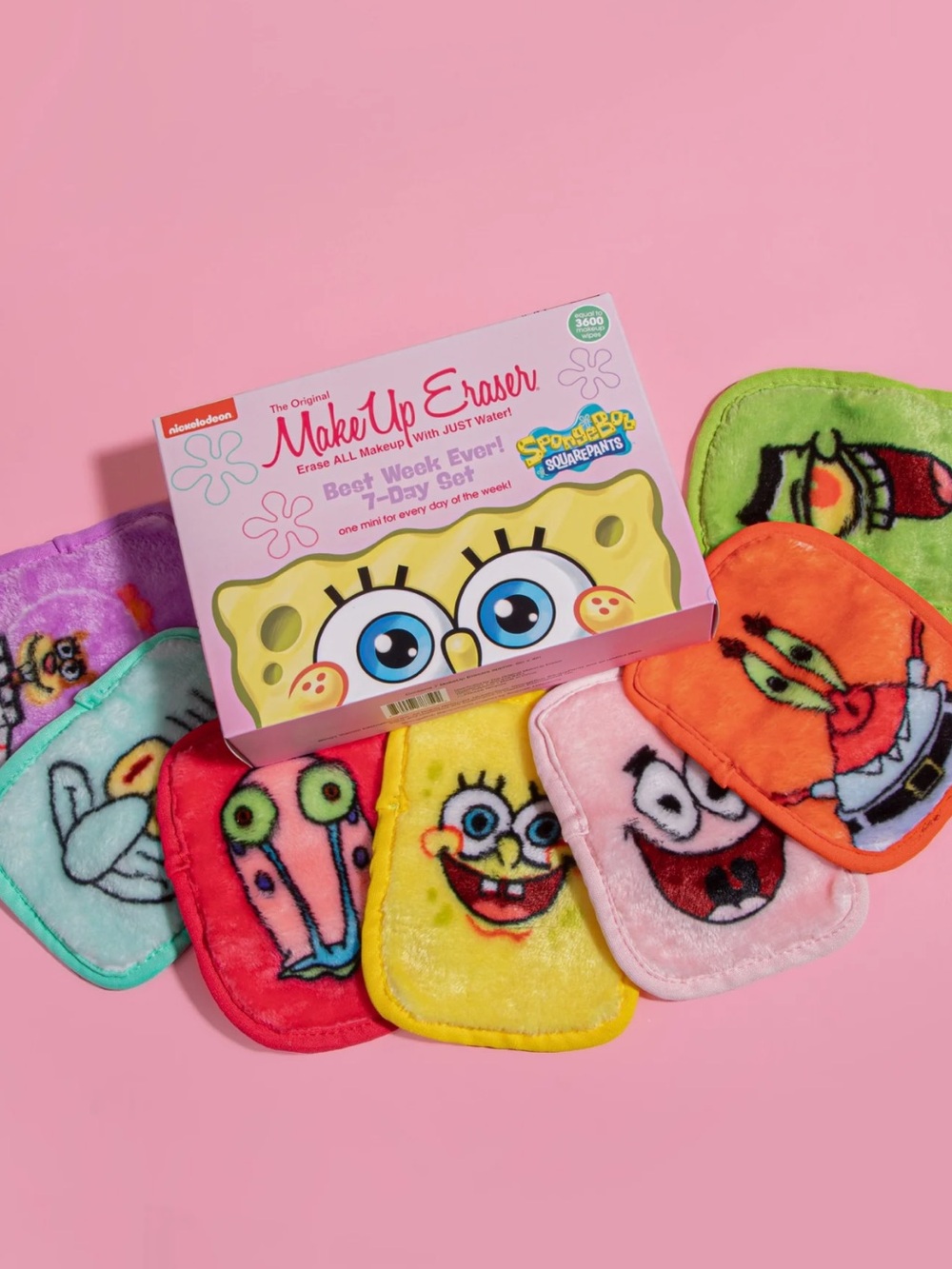 Original Make Up Eraser x Sponge Bob make up remover cloths 7 day set